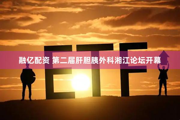 融亿配资 第二届肝胆胰外科湘江论坛开幕