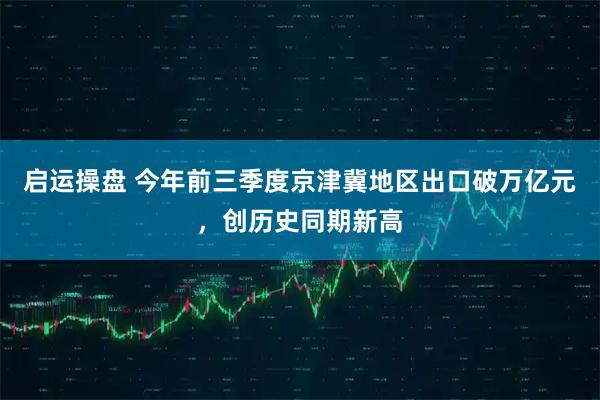 启运操盘 今年前三季度京津冀地区出口破万亿元,创历史同期新高